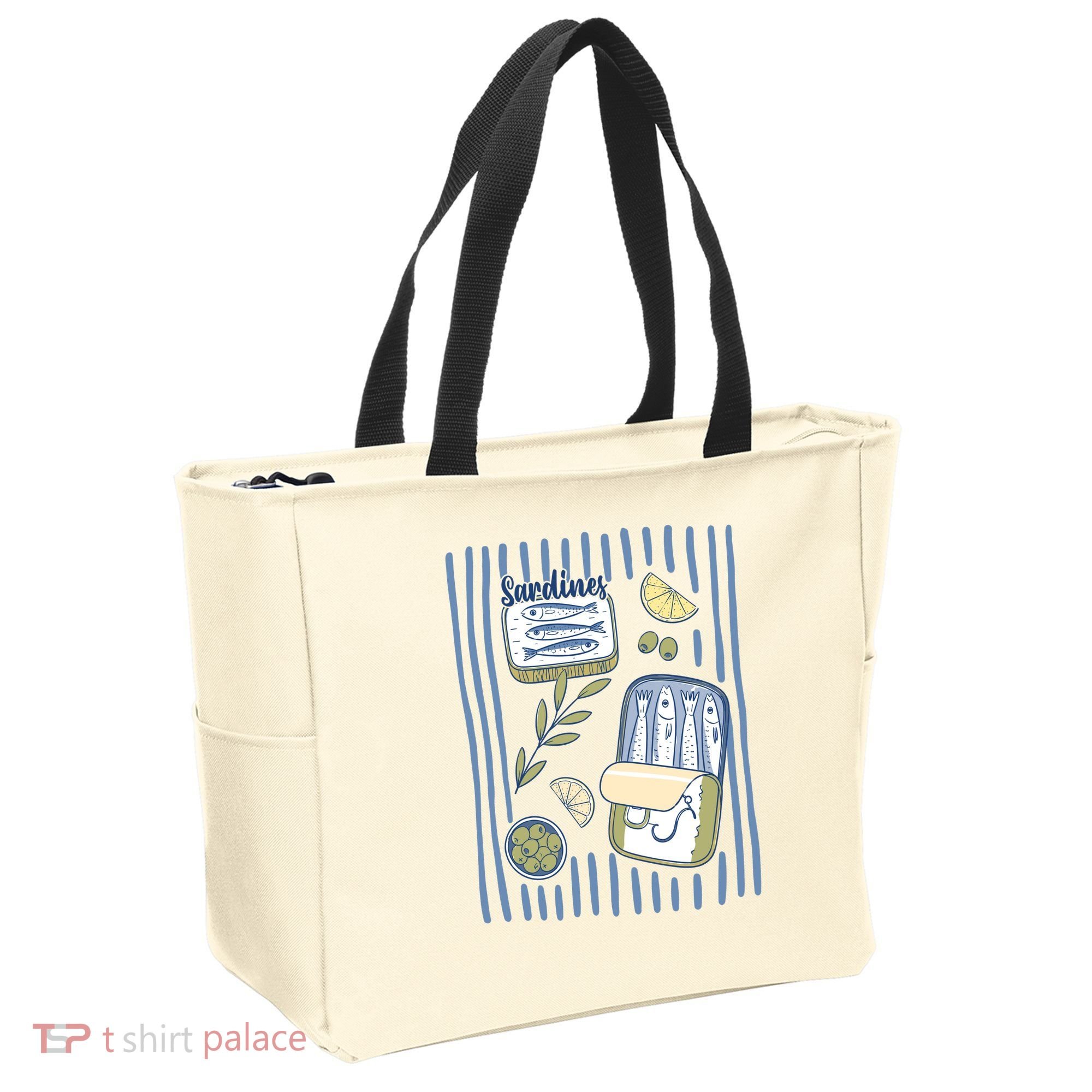 Sardines Tin Coastal Mediterranean Seafood Tote Bag