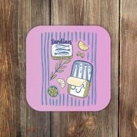 Sardines Tin Coastal Mediterranean Seafood Coaster thumb 0