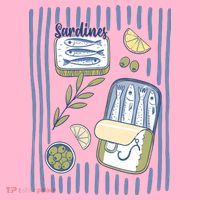 Sardines Tin Coastal Mediterranean Seafood Coaster thumb 2