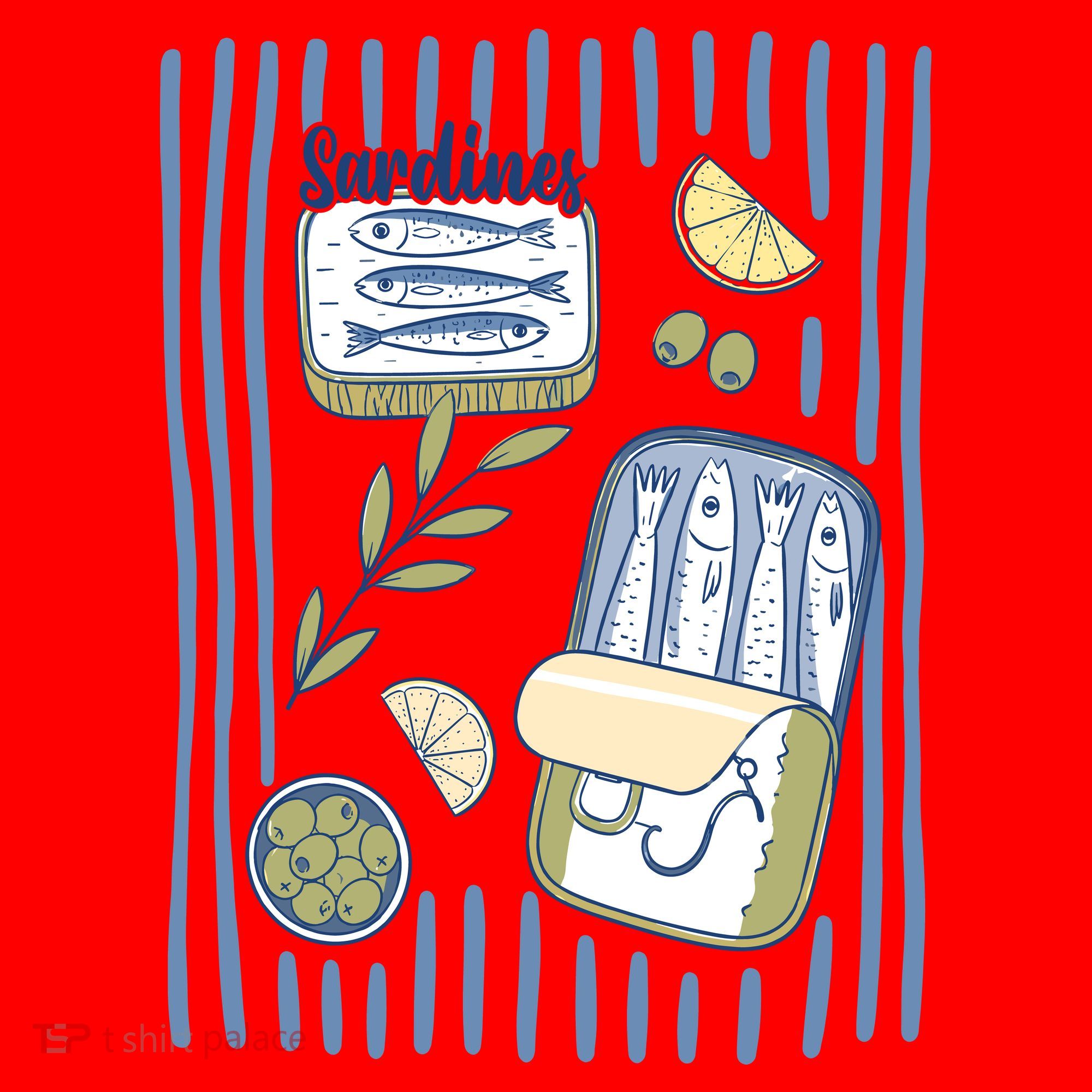 Sardines Tin Coastal Mediterranean Seafood Santa Hat