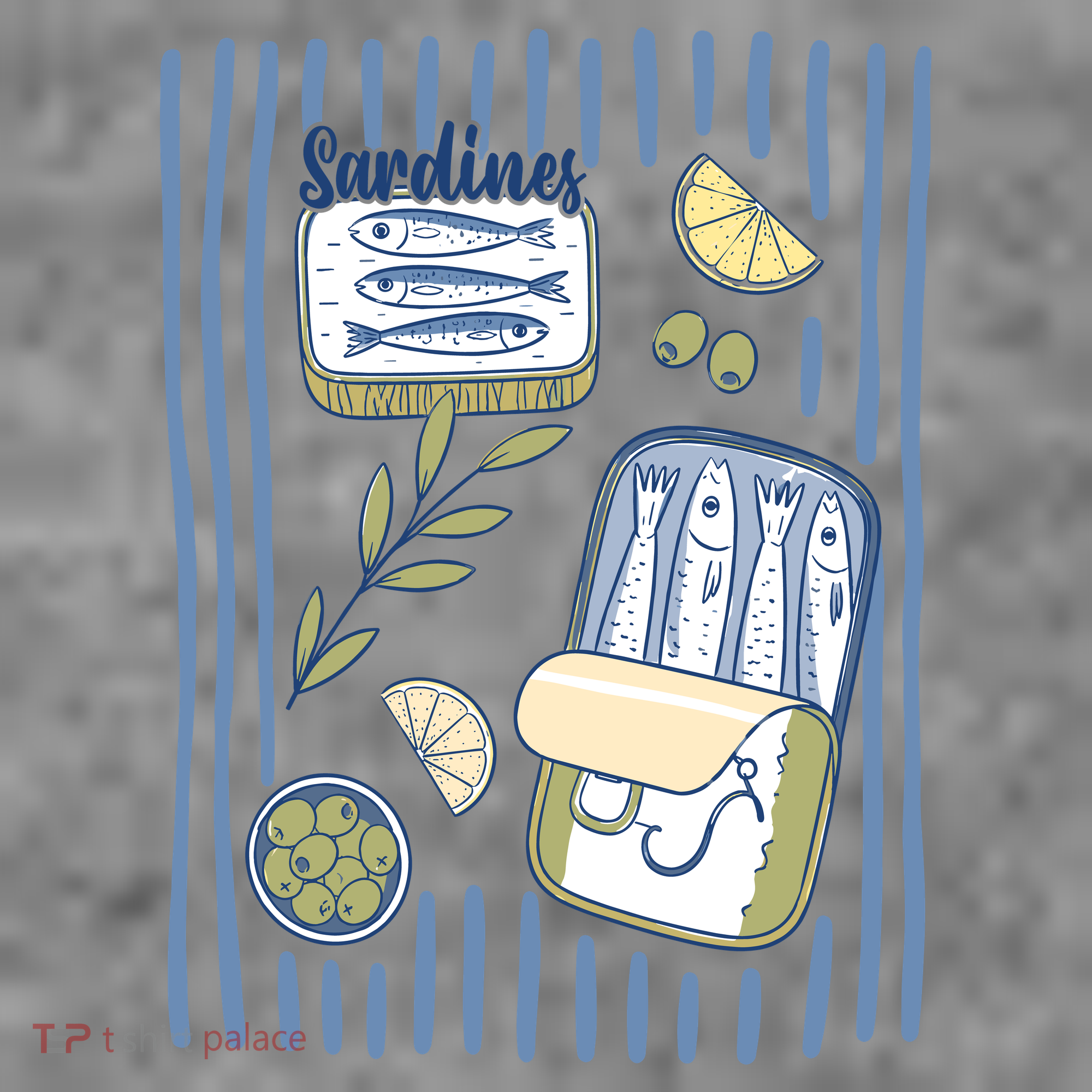 Sardines Tin Coastal Mediterranean Seafood Toddler Hoodie