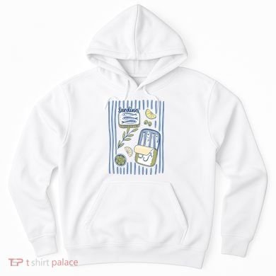 Sardines Tin Coastal Mediterranean Seafood Hoodie
