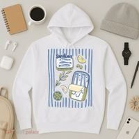 Sardines Tin Coastal Mediterranean Seafood Hoodie thumb 3