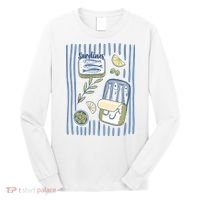 Sardines Tin Coastal Mediterranean Seafood Long Sleeve Shirt thumb 0