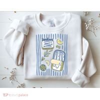 Sardines Tin Coastal Mediterranean Seafood Sweatshirt thumb 2