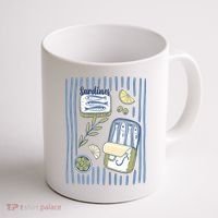 Sardines Tin Coastal Mediterranean Seafood Coffee Mug thumb 1