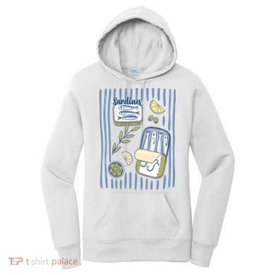 Sardines Tin Coastal Mediterranean Seafood Women's Hoodie