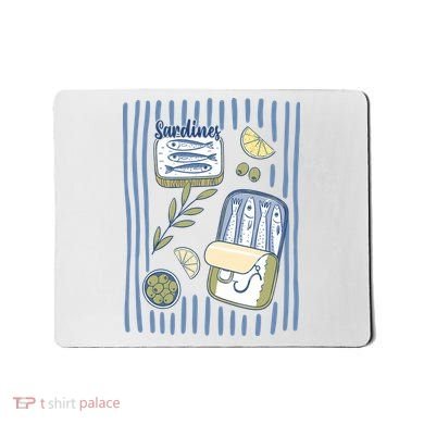 Sardines Tin Coastal Mediterranean Seafood Mousepad