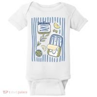 Sardines Tin Coastal Mediterranean Seafood Baby Bodysuit thumb 0