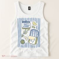 Sardines Tin Coastal Mediterranean Seafood Tank Top thumb 2