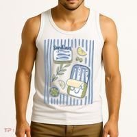 Sardines Tin Coastal Mediterranean Seafood Tank Top thumb 3