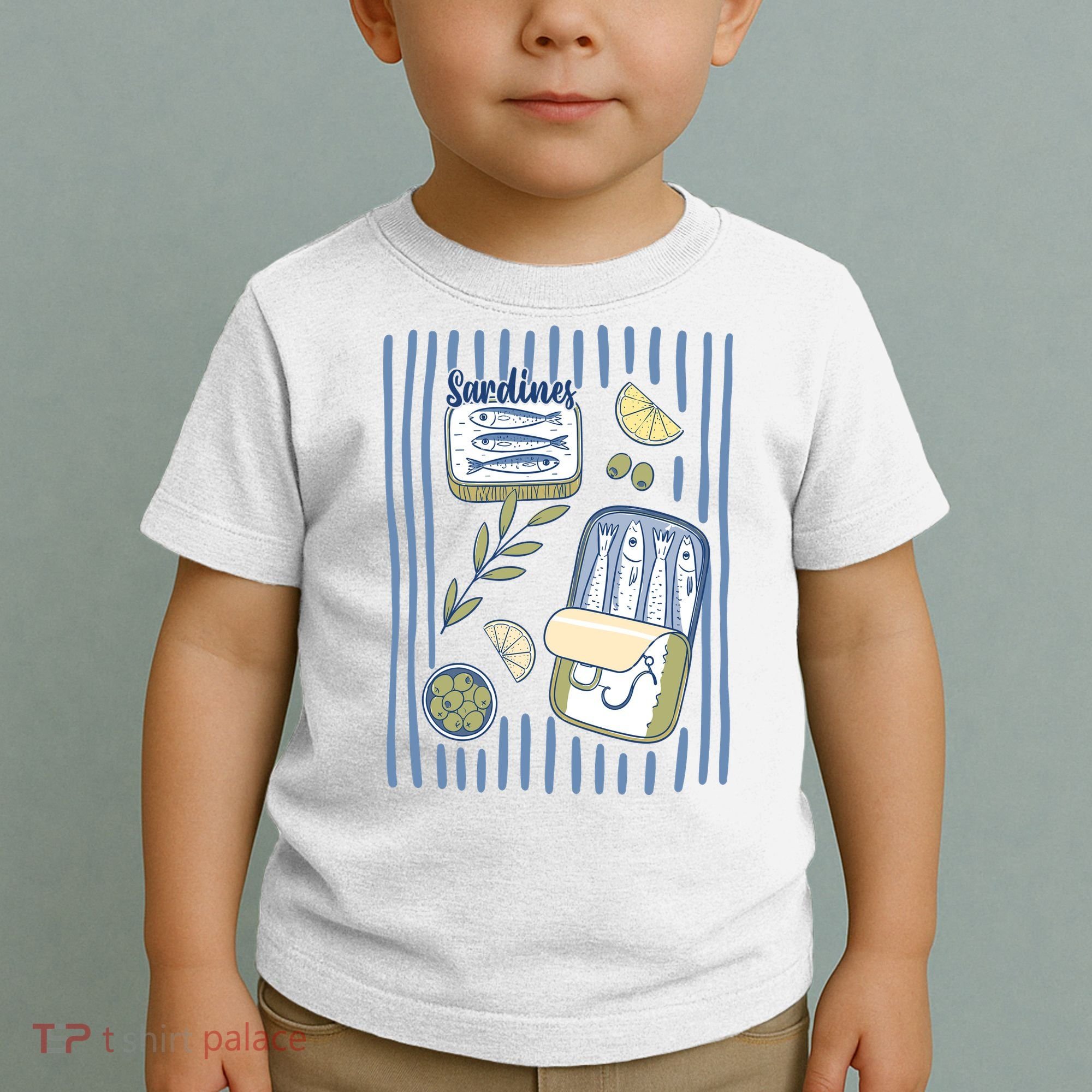 Sardines Tin Coastal Mediterranean Seafood Toddler T-Shirt
