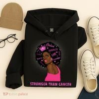 Stronger Than Cancer African American Woman Hoodie thumb 4