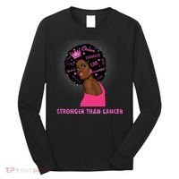 Stronger Than Cancer African American Woman Long Sleeve Shirt thumb 0