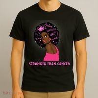 Stronger Than Cancer African American Woman T-Shirt thumb 3