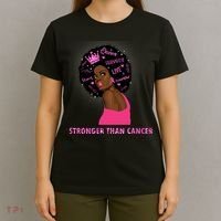 Stronger Than Cancer African American Woman T-Shirt thumb 4