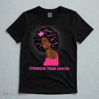 Stronger Than Cancer African American Woman T-Shirt thumb 5