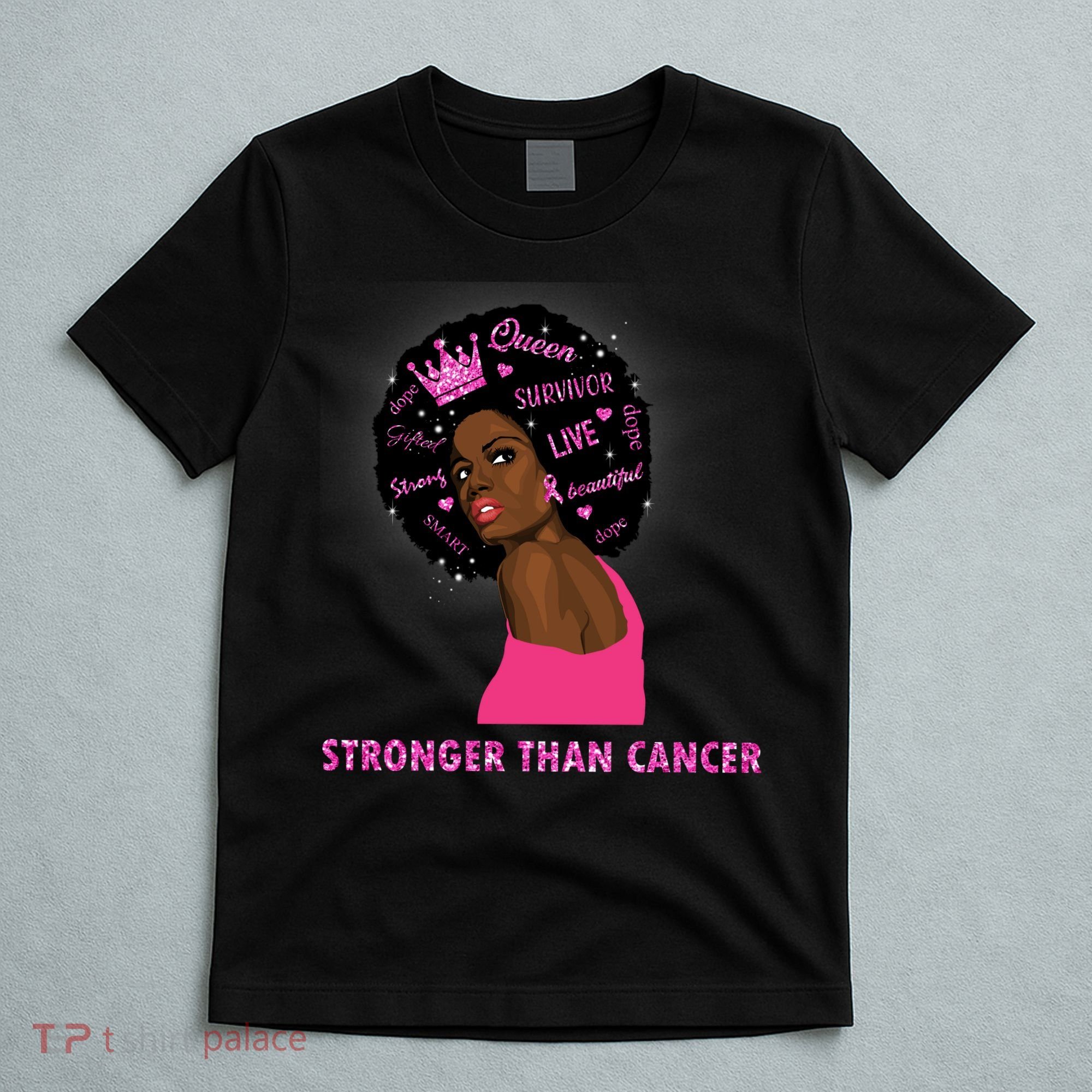 Stronger Than Cancer African American Woman T-Shirt