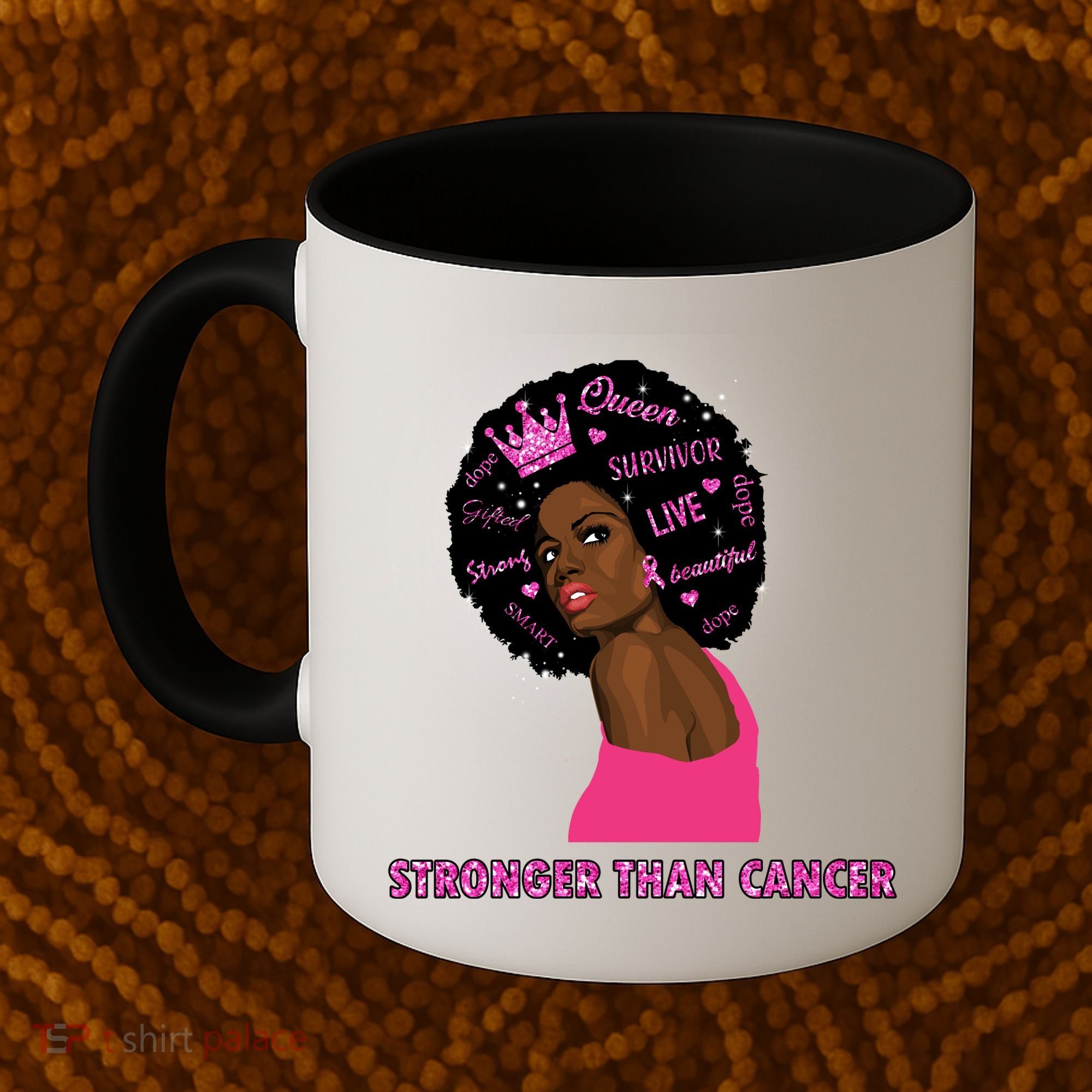 Stronger Than Cancer African American Woman Coffee Mug