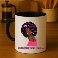 Stronger Than Cancer African American Woman Coffee Mug thumb 4