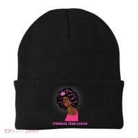 Stronger Than Cancer African American Woman Beanie thumb 0