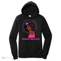 Stronger Than Cancer African American Woman Women's Hoodie thumb 0