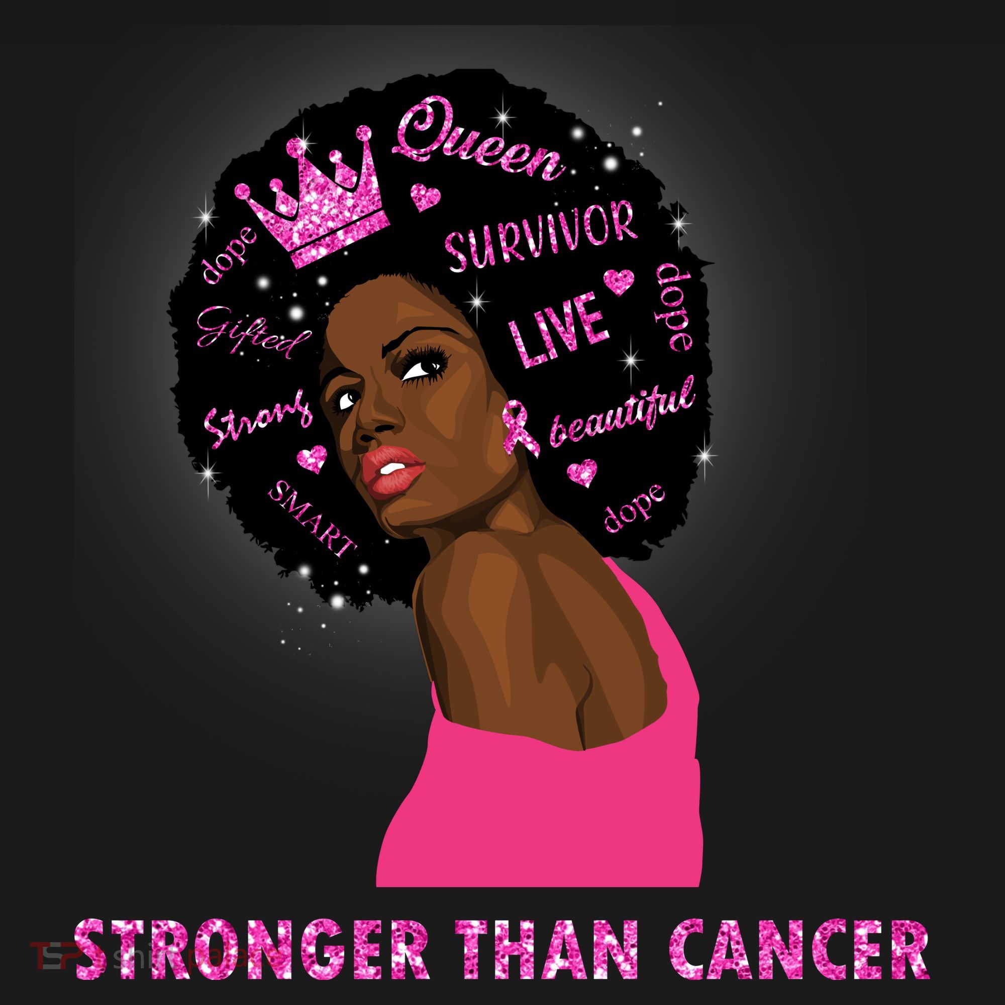 Stronger Than Cancer African American Woman Women's Hoodie