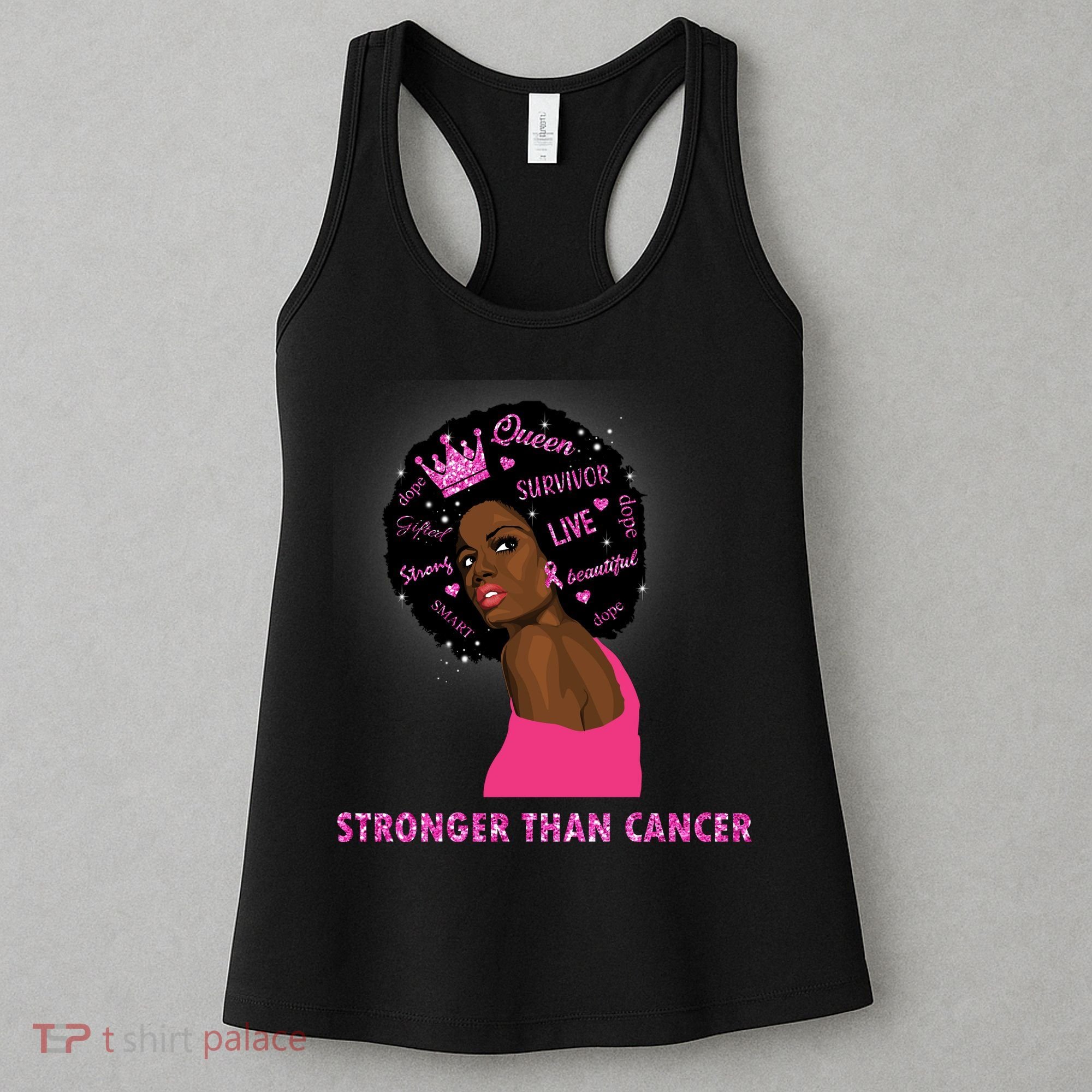 Stronger Than Cancer African American Woman Women's Tank Top