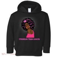 Stronger Than Cancer African American Woman Toddler Hoodie thumb 0