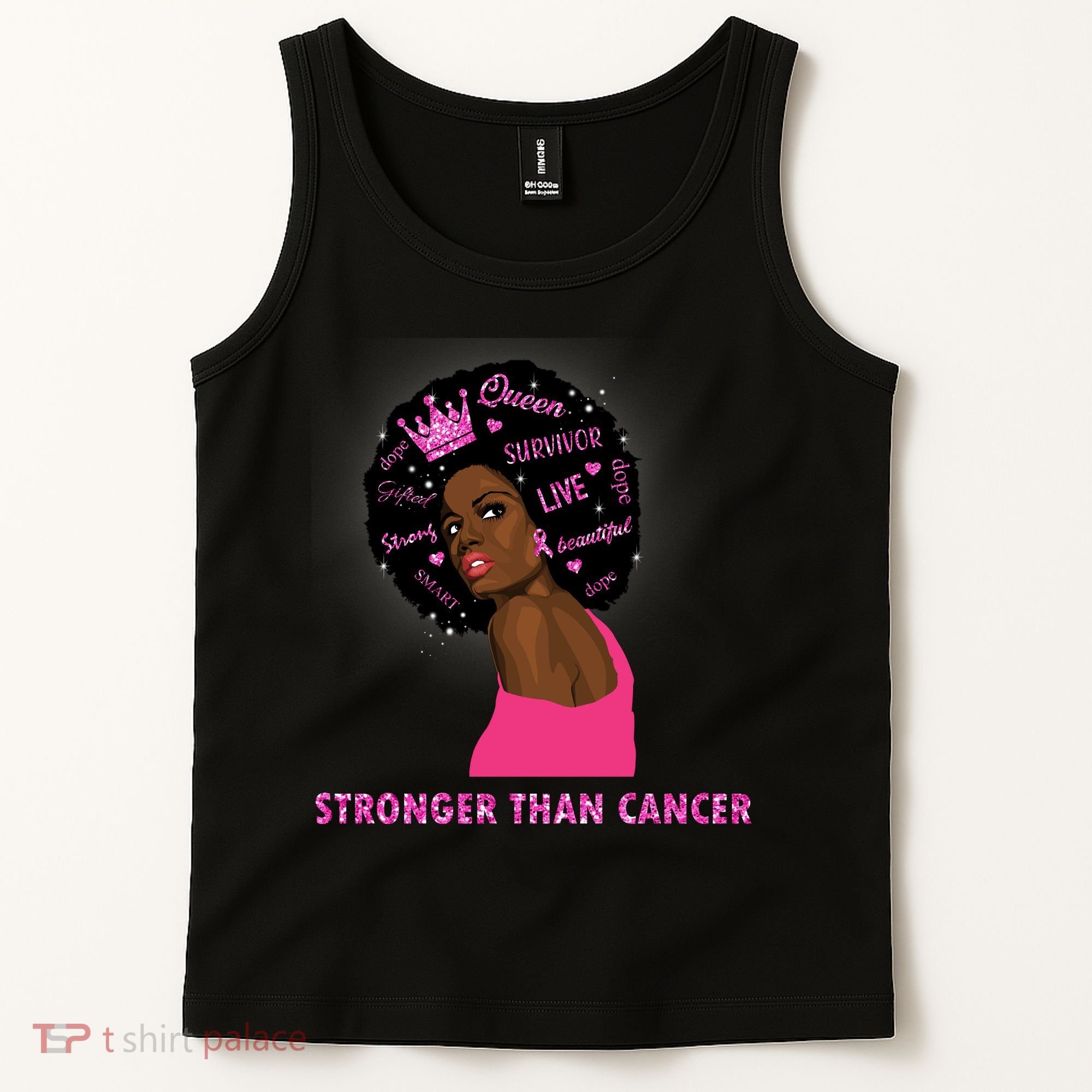 Stronger Than Cancer African American Woman Tank Top