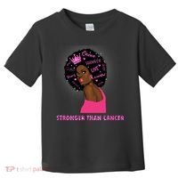 Stronger Than Cancer African American Woman Toddler T-Shirt thumb 0