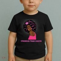 Stronger Than Cancer African American Woman Toddler T-Shirt thumb 2