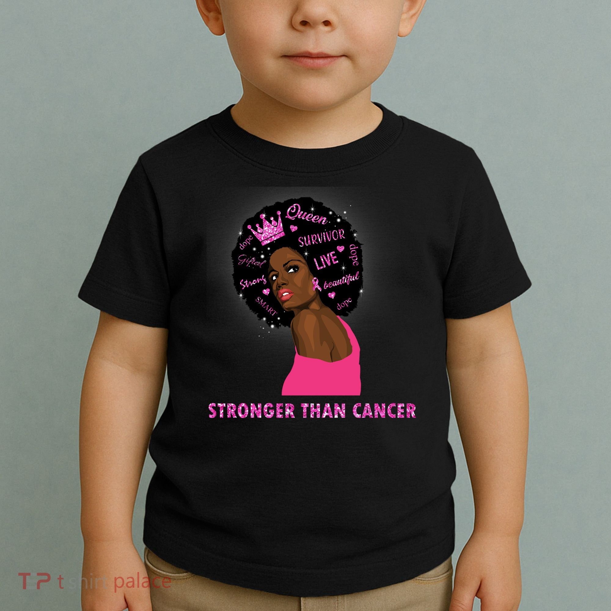 Stronger Than Cancer African American Woman Toddler T-Shirt
