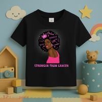 Stronger Than Cancer African American Woman Toddler T-Shirt thumb 3