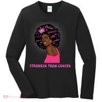 Stronger Than Cancer African American Woman Women's Long Sleeve Shirt thumb 0