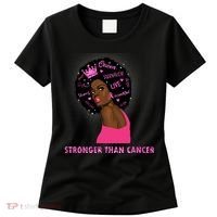 Stronger Than Cancer African American Woman Women's T-Shirt thumb 0