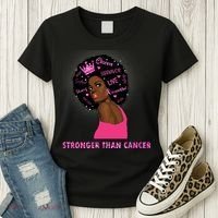 Stronger Than Cancer African American Woman Women's T-Shirt thumb 3