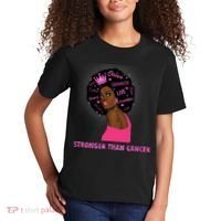 Stronger Than Cancer African American Woman Kids T-Shirt thumb 2