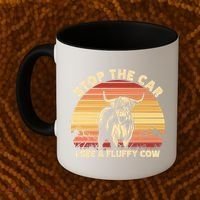 Stop The Car I See A Fluffy Cow Highland Cow Breeder Gift Coffee Mug thumb 2