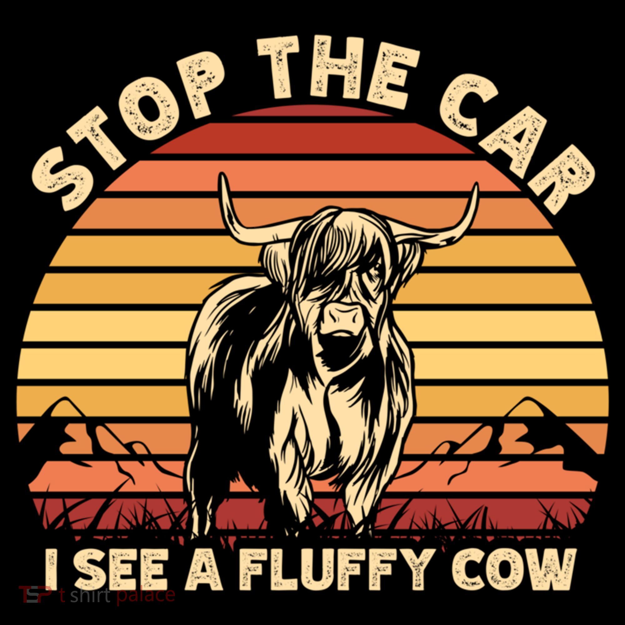 Stop The Car I See A Fluffy Cow Highland Cow Breeder Gift Coffee Mug