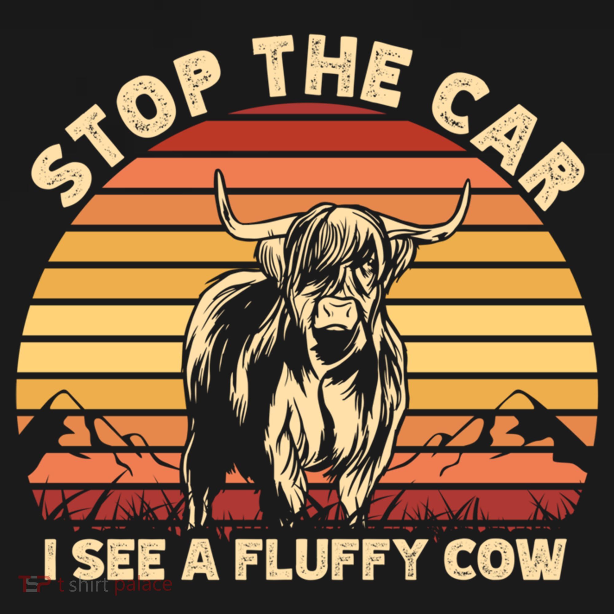 Stop The Car I See A Fluffy Cow Highland Cow Breeder Gift Women's Hoodie