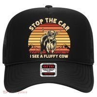 Stop The Car I See A Fluffy Cow Highland Cow Breeder Gift Hat thumb 0