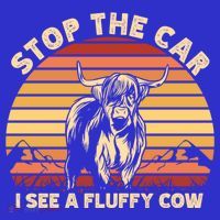 Stop The Car I See A Fluffy Cow Highland Cow Breeder Gift T-Shirt thumb 7