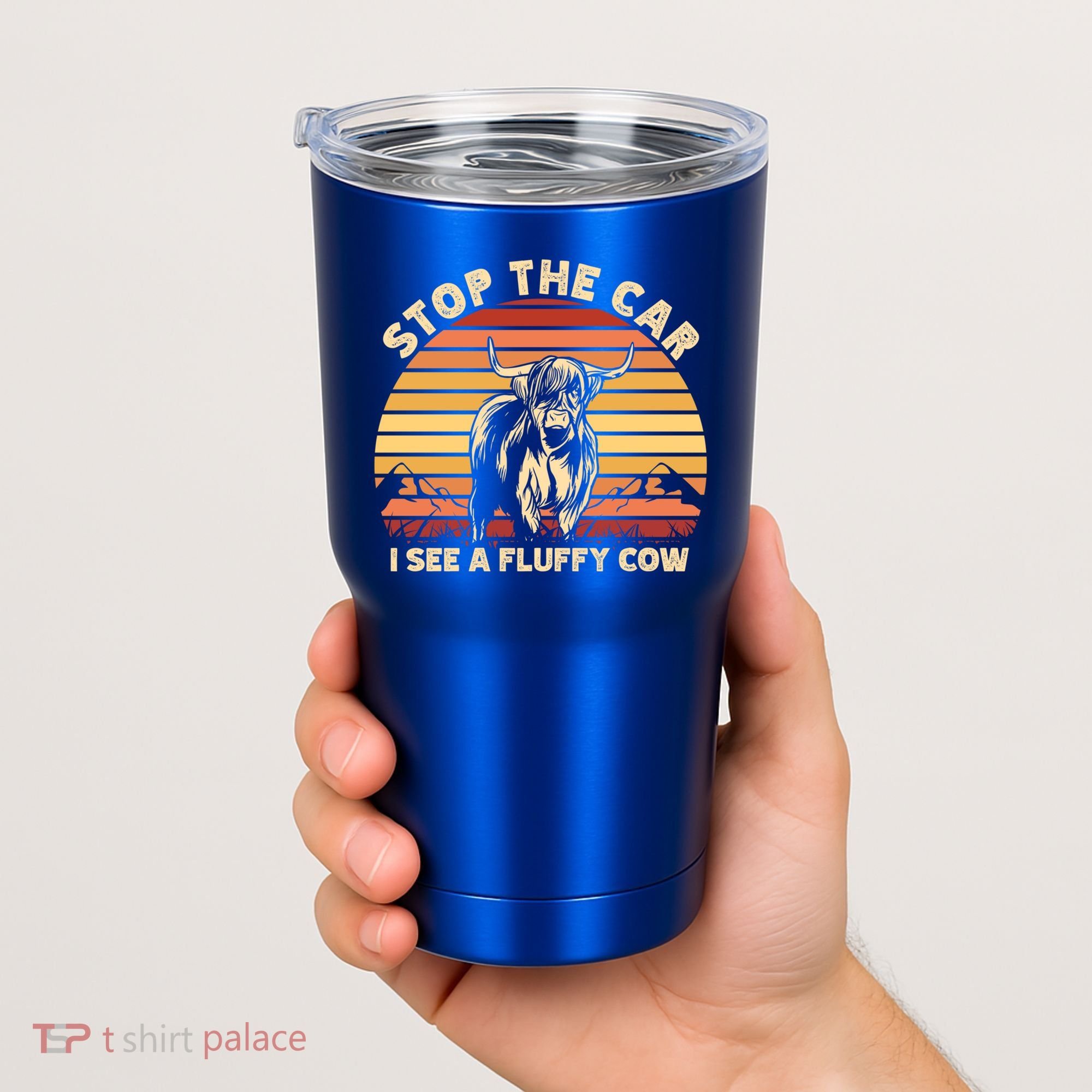 Stop The Car I See A Fluffy Cow Highland Cow Breeder Gift Tumbler