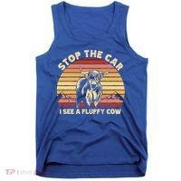 Stop The Car I See A Fluffy Cow Highland Cow Breeder Gift Tank Top thumb 0