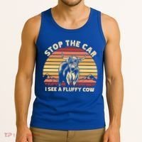 Stop The Car I See A Fluffy Cow Highland Cow Breeder Gift Tank Top thumb 3