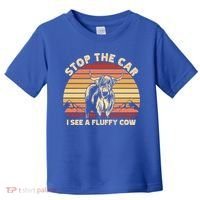 Stop The Car I See A Fluffy Cow Highland Cow Breeder Gift Toddler T-Shirt thumb 0