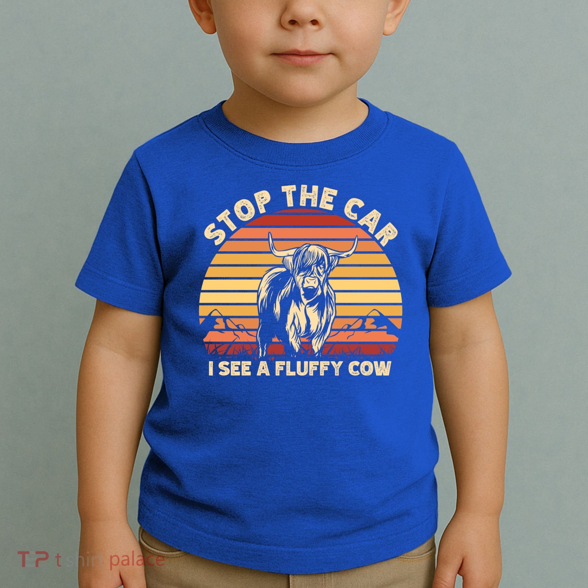 Stop The Car I See A Fluffy Cow Highland Cow Breeder Gift Toddler T-Shirt