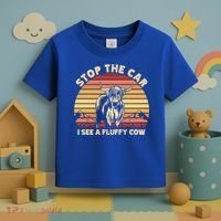 Stop The Car I See A Fluffy Cow Highland Cow Breeder Gift Toddler T-Shirt thumb 3