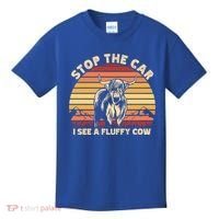 Stop The Car I See A Fluffy Cow Highland Cow Breeder Gift Kids T-Shirt thumb 0